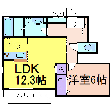 マロニエハイツⅠの間取り