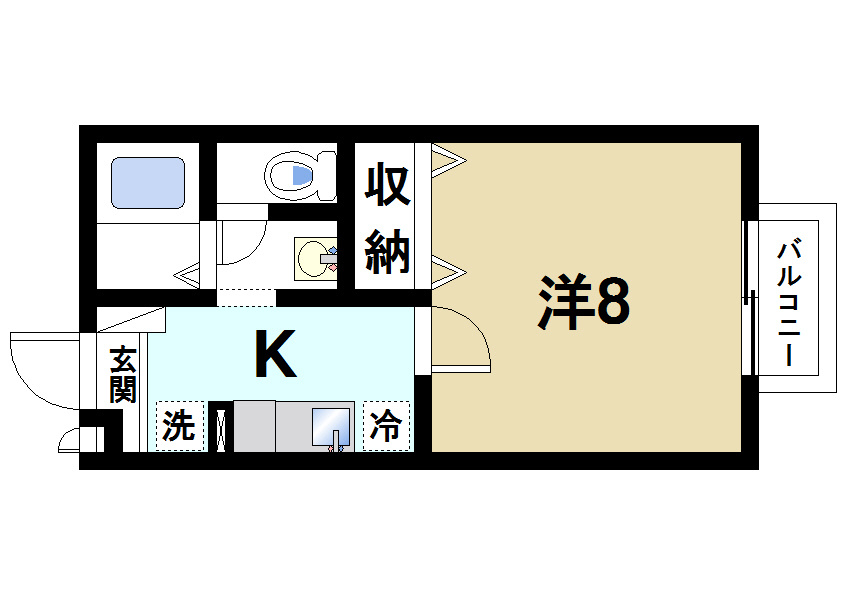 セジュール筒井の間取り|風通しが良い快適な間取りです