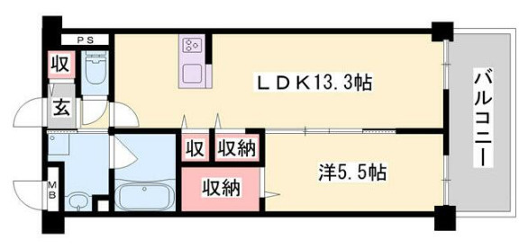 OA　FLAT阿成の間取り