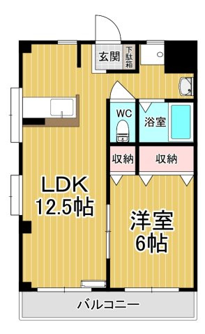 【間取り】 | アイショウプラザ | カップルにオススメの1ＬＤＫです♪