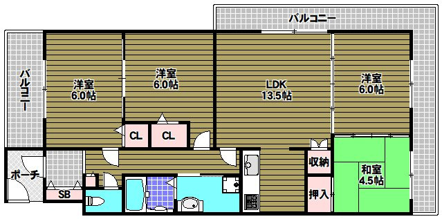 サンパレス21泉北の間取り