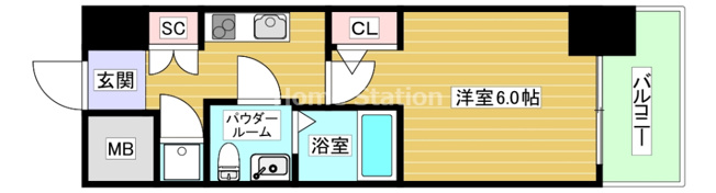 【間取り】 | アドバンス西梅田ラシュレ