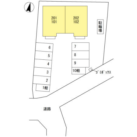 とじめハイツの区画図