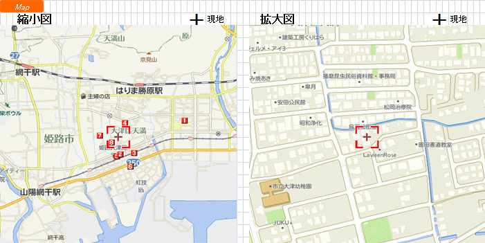とじめハイツの地図