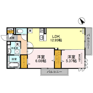 【間取り】 | サニーグリーン北喜
