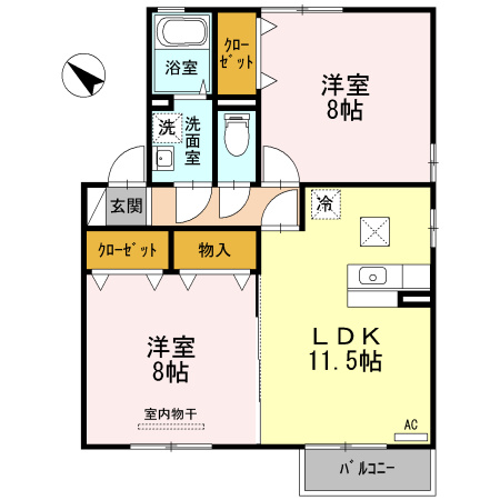 アムール　B棟の間取り