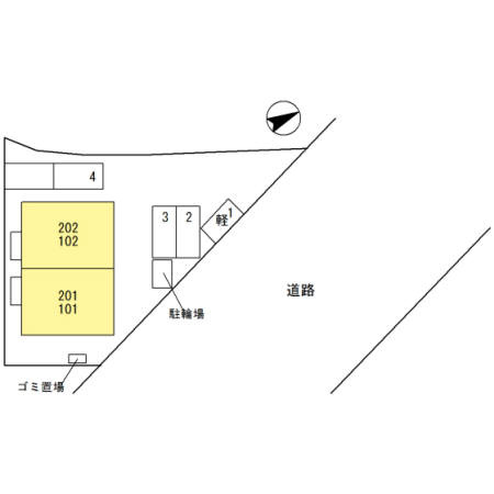 サンハイツ花田の区画図