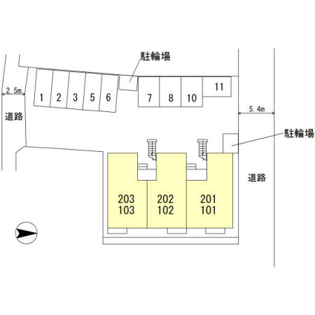 サンハイムC棟の区画図