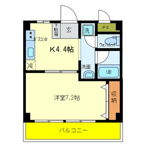 【間取り】 | Ｎ･Ｓハイム | １Ｋ