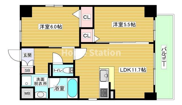 【間取り】 | アベニール鷺洲