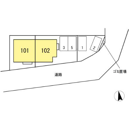 セジュールウィット目久美の区画図