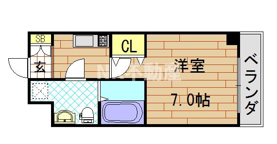 【間取り】 | アーク吉田駅前（吉田賃貸） | 間取りです
