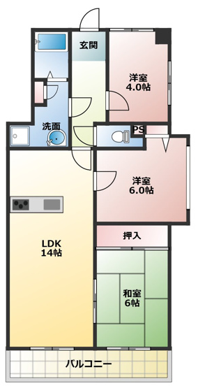 【間取り】 | ベルトピア西明石３ | ベルトピア西明石３