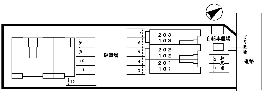 プリートカーサ鶴来Ⅱの区画図