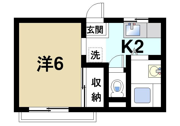 ハイツてんがいAの間取り