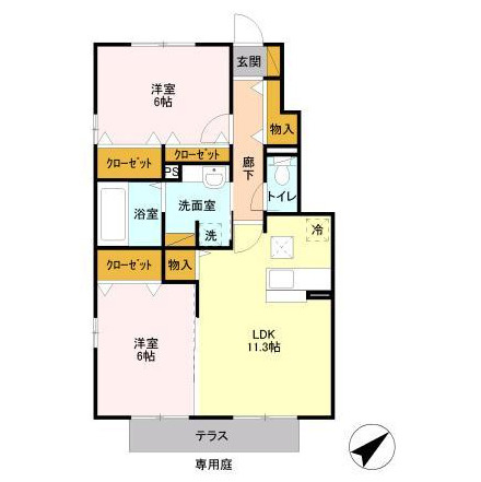 グリーンエシカルの間取り|★大きな収納も魅力的