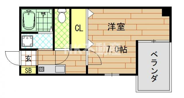 【間取り】 | 山中ビル（河内小阪賃貸） | 間取りです