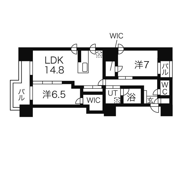 マストライフ南4条の間取り