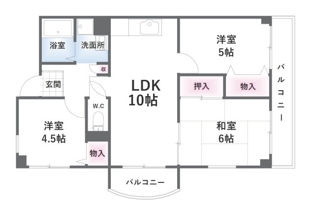 【間取り】 | ヴィラ荘園口