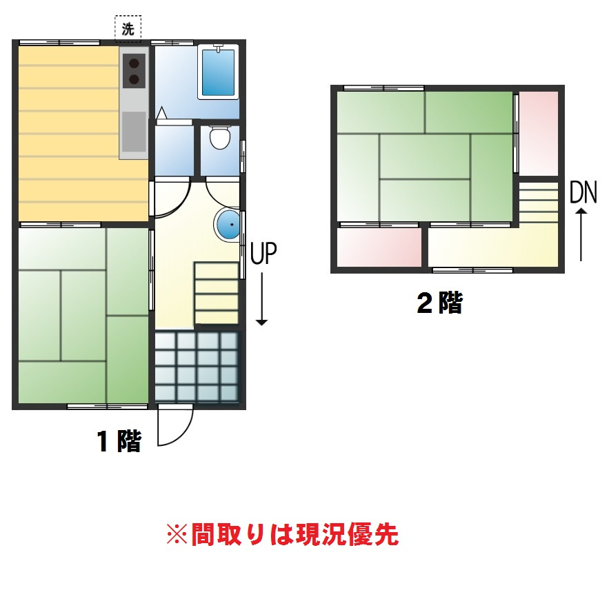 菜畑アパートの間取り