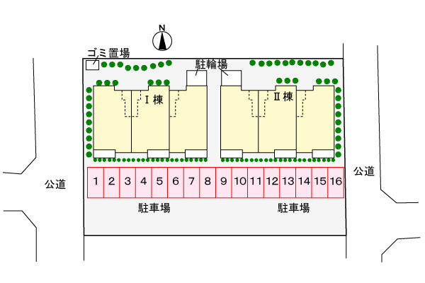 コンフォート青山Ⅱの区画図