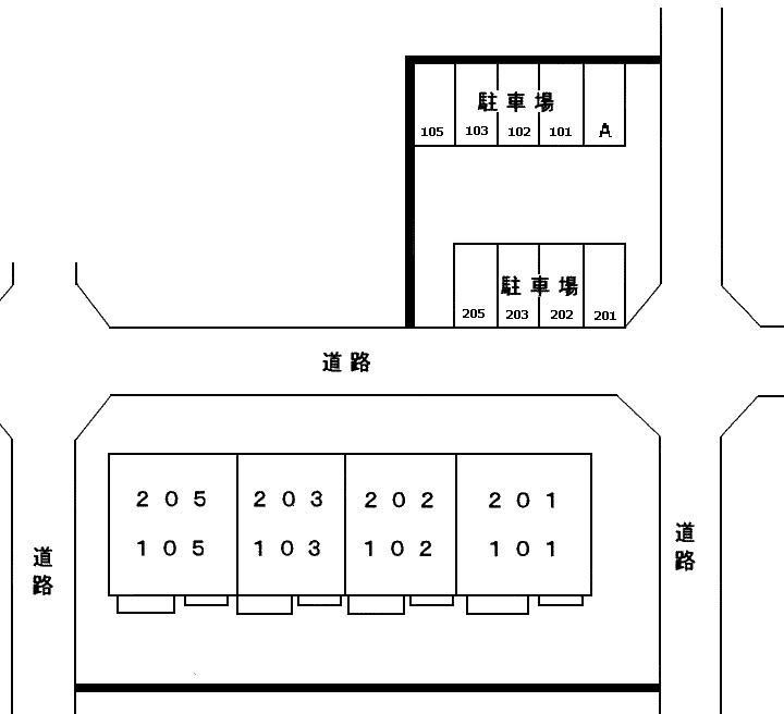 ジュネスアノンαの区画図