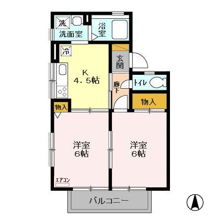 NJ・Courtの間取り