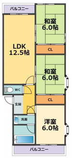【間取り】 | 上甲子園ハイツ