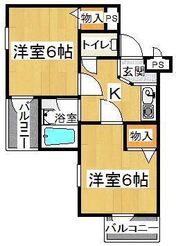 【間取り】 | 寺田町ハイツⅠ番館