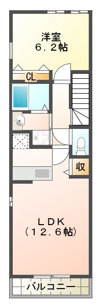 メゾンアンソレイエ1の間取り