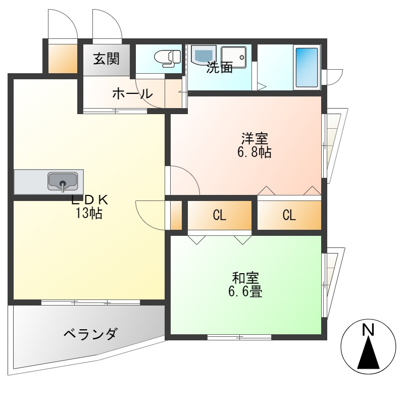 リ・ポーズ21　B棟の間取り