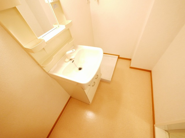 アムール　パティオの洗面所|スペースが確保できる洗面所です