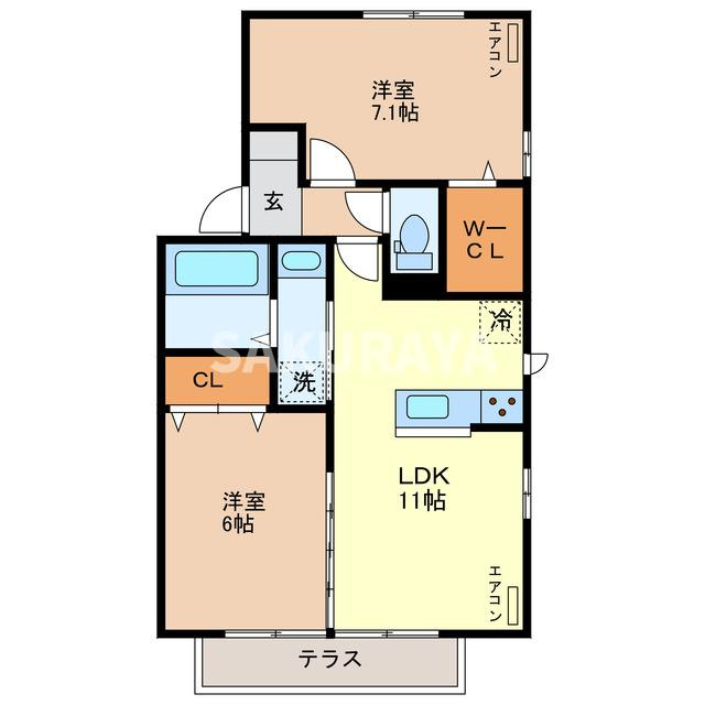 ディバージュの間取り