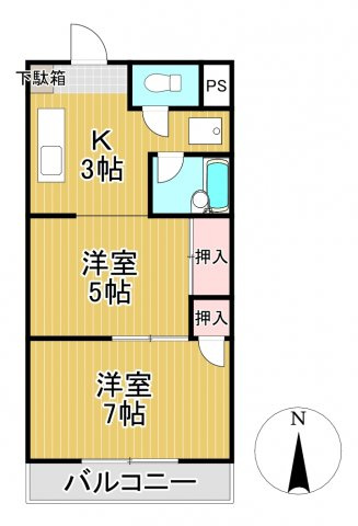 アドバンス弐番館の間取り