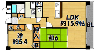 【間取り】 | ラポール忍ケ丘