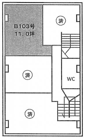 中央区銀座６丁目の店舗一部の間取り