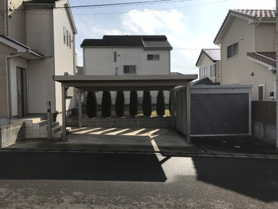 【駐車場】 | つくば市陣場 | 頑丈な屋根が付いているので、積雪にも負けません