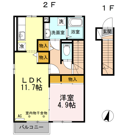 D-room上堂の間取り
