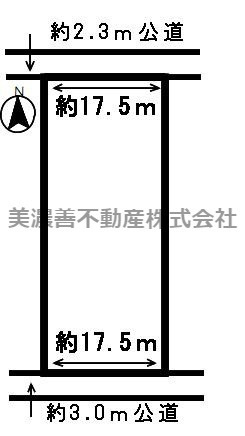 ５２０２０　岐阜市長良西山前土地の区画図