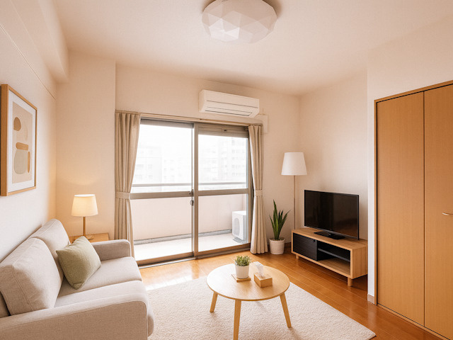 ドゥジェームならの居間・リビング|CGで家具等を配置したもので家具等は含まれません。