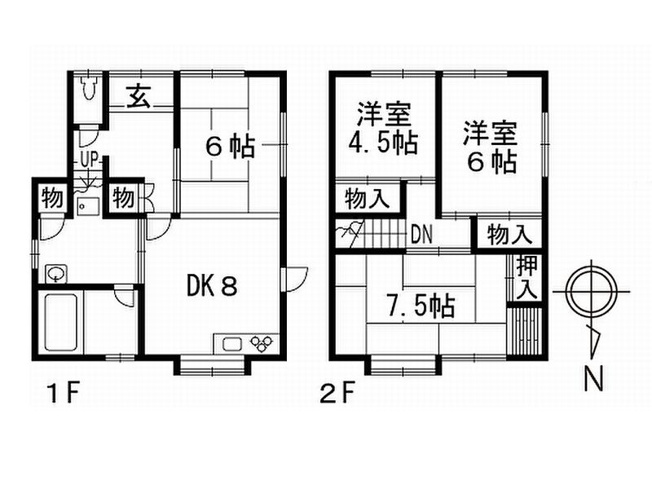 【間取り】 | 山科区八軒屋敷町　中古戸建（賃貸オーナーチェンジ）