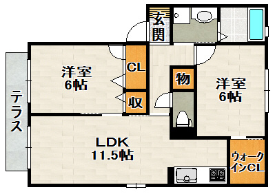 グリーンハイム伊丹の間取り