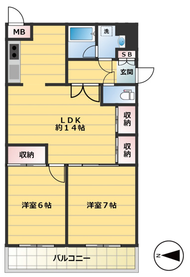 【間取り】 | フローラル東葛西Ⅲ
