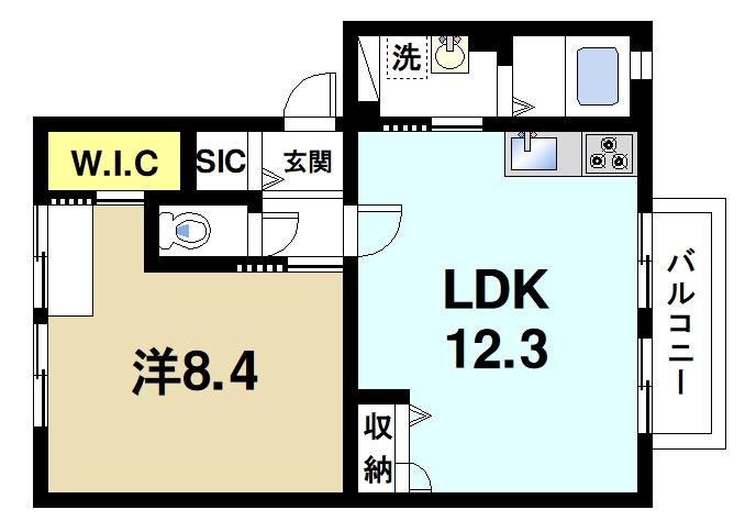 グランドゥールＡ・Ｃの間取り|3K→1LDKへ改装予定