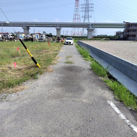 ５１８０８　本巣市温井土地の前面道路含む現地写真|西側道路
