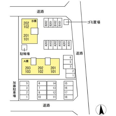 ミキカメディアマンション　A棟の区画図