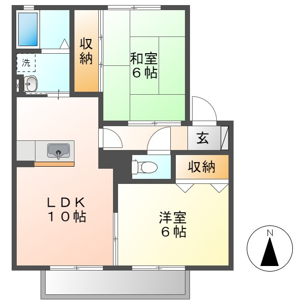 ビアン連島Ｅの間取り