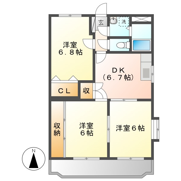 ブライトコートⅠの間取り