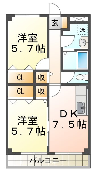 オーク伊川の間取り