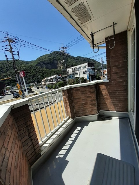 ドミール中通　Ａのバルコニー
